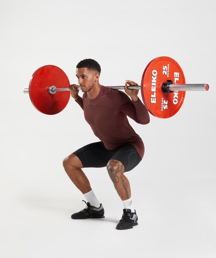 315 Sømløse 1-2 Shorts Sort-koksgrå Gymhaj