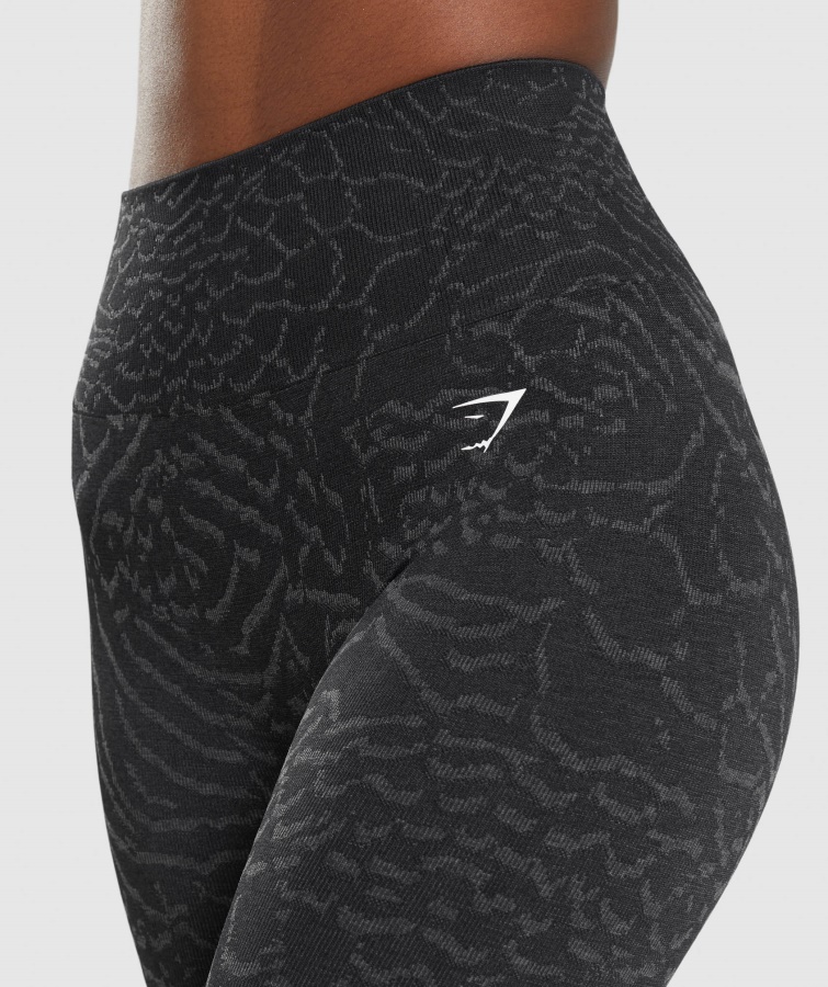 Tilpasse Animalske Sømløse Leggings Hybrid-sort Gymshark