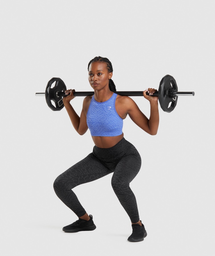 Adapt Animal Sømløs Sports-bh Hybrid-court Blå Gymshark