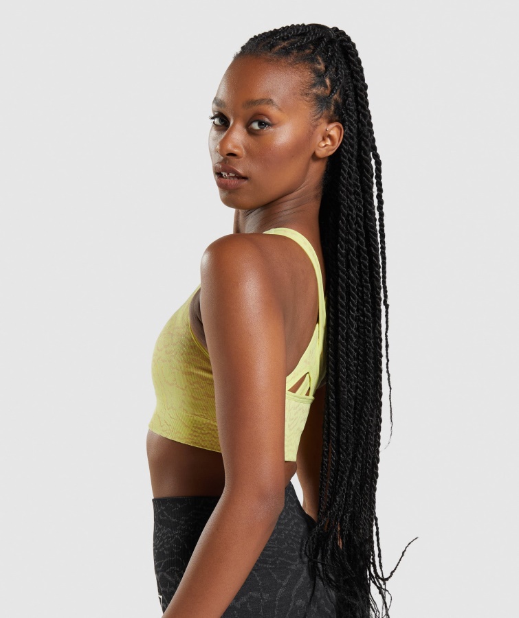 Adapt Animal Sømløs Sports-bh Hybrid-firefly Gul Gymshark