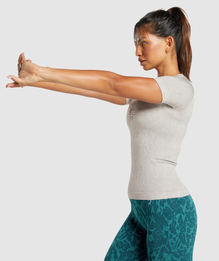 Adapt Animal Sømløs T-shirt Sommerfuglegrå Gymshark