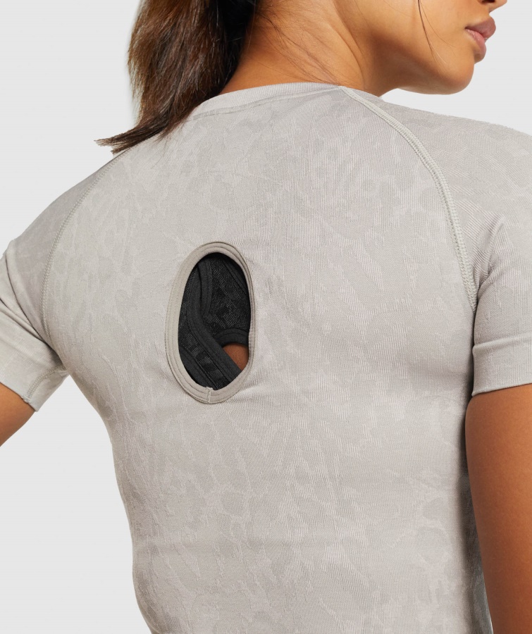 Adapt Animal Sømløs T-shirt Sommerfuglegrå Gymshark