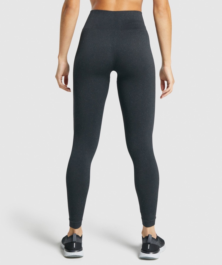 Adapt Fleck Sømløse Leggings Mineral-sort Gymshark