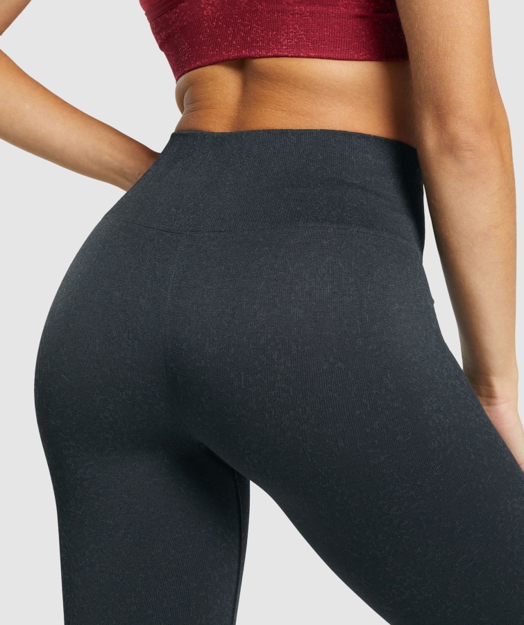 Adapt Fleck Sømløse Leggings Mineral-sort Gymshark