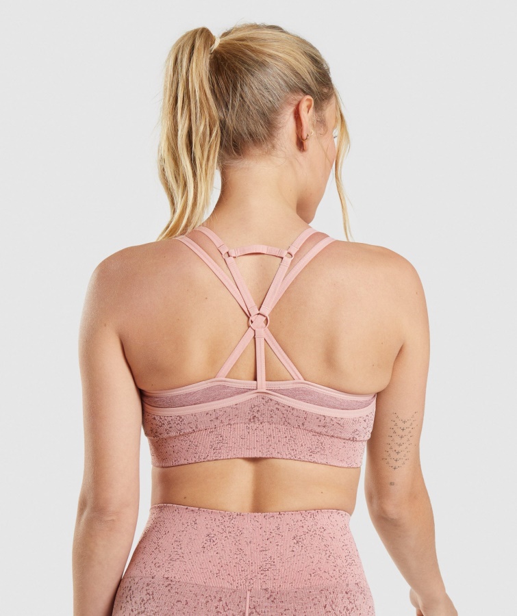 Adapt Fleck Sømløs Sports-bh Mineral-paige Pink Gymshark