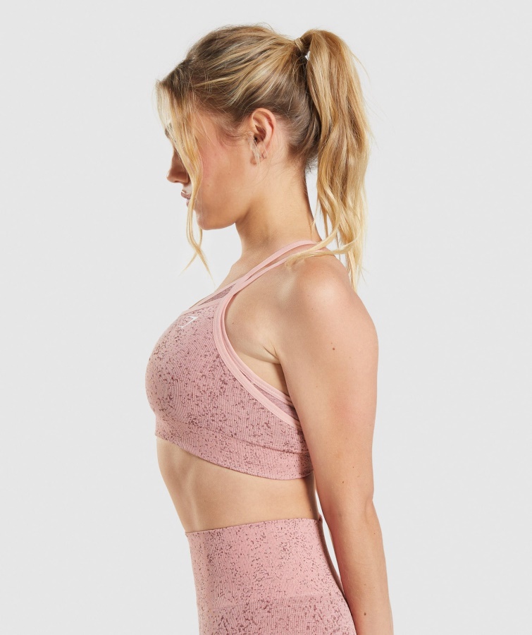 Adapt Fleck Sømløs Sports-bh Mineral-paige Pink Gymshark