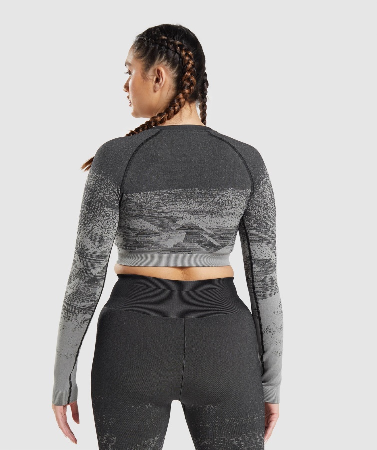 Adapt Ombre Crop Top Trekant-sort Gymshark