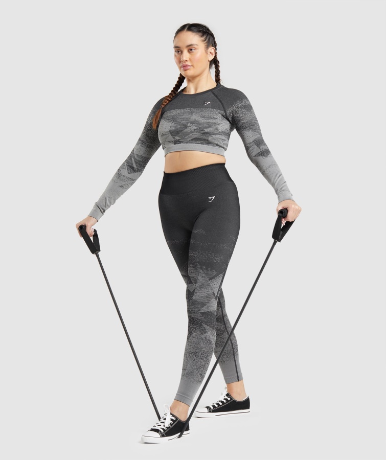 Adapt Ombre Crop Top Trekant-sort Gymshark