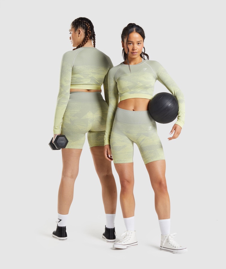 Adapt Ombre Crop Top Trekant-taupe Grå Gymshark