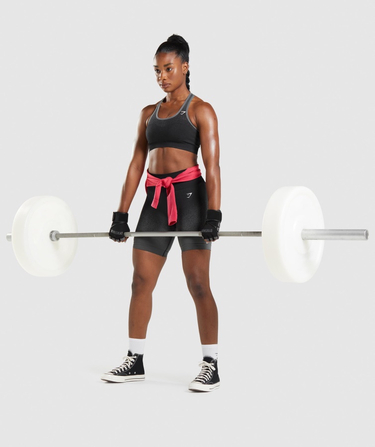 Adapt Ombre Sømløs Sports-bh Sort-grå Gymshark