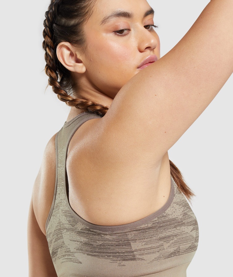 Adapt Ombre Sømløs Sports-bh Triangle-penny Brown Gymshark