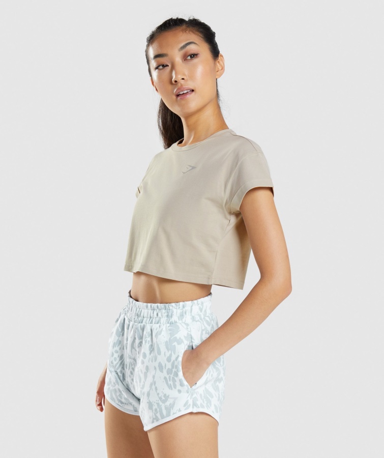 Animalsk Grafisk Beskæring T-shirt Grå Gymshark