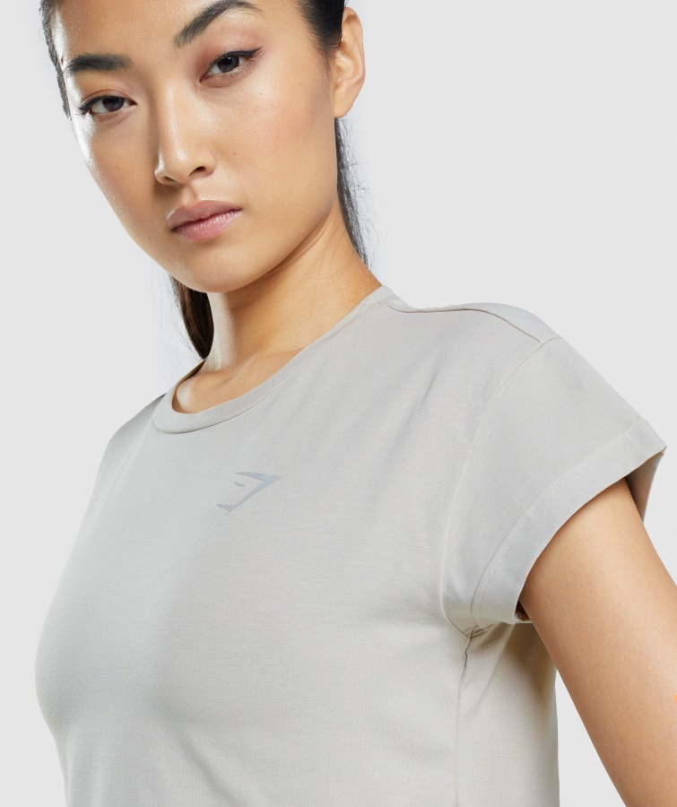 Animalsk Grafisk Beskæring T-shirt Grå Gymshark