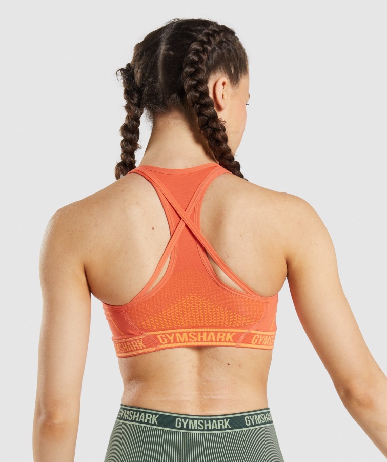 Apex Sømløs Sports-bh Papaya Orange-abrikos Orange Gymshark