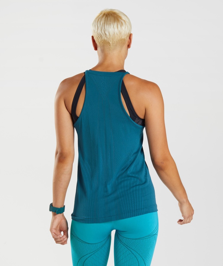 Apex Sømløs Tank Atlantic Blue-shark Blue Gymshark