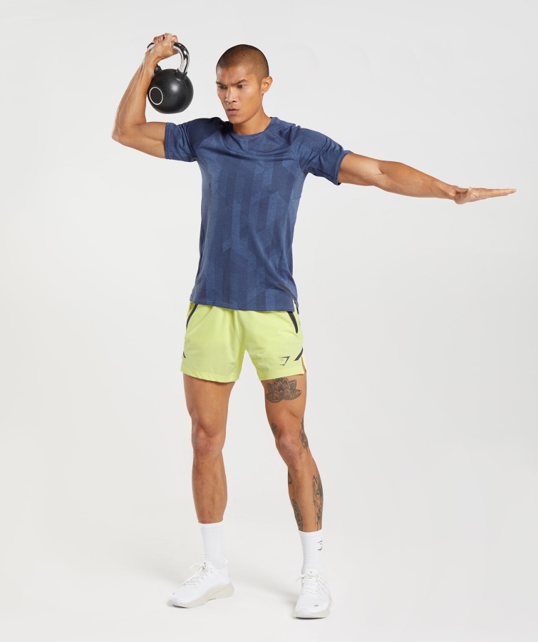 Apex T-shirt Onyx Grå-bane Blå Gymshark