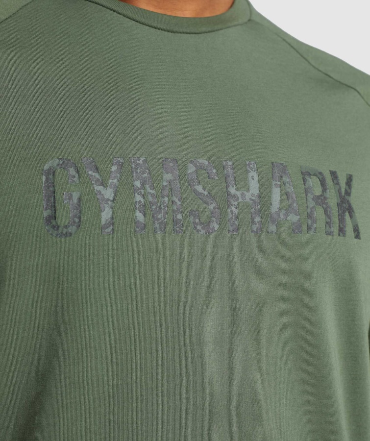 Apollo Camo T-shirt Camo Green Gymshark