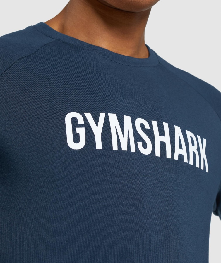 Apollo Langærmet T-shirt Marineblå Gymshark