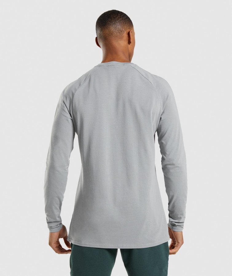 Apollo Langærmet T-shirt Smokey Grå Gymshark