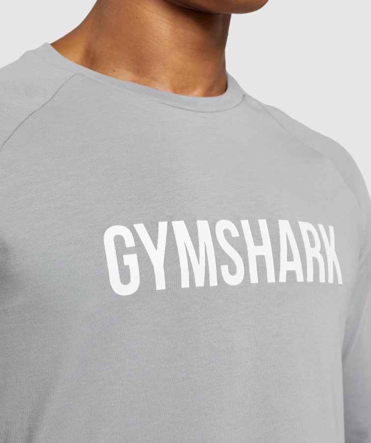 Apollo Langærmet T-shirt Smokey Grå Gymshark