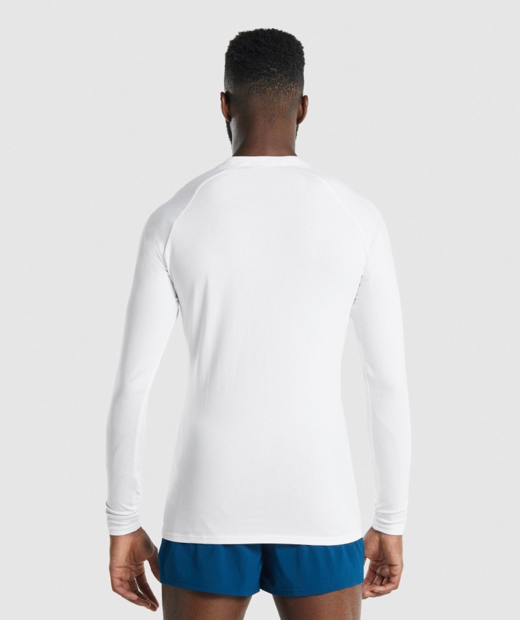 Apollo Langærmet T-shirt Hvid Gymshark