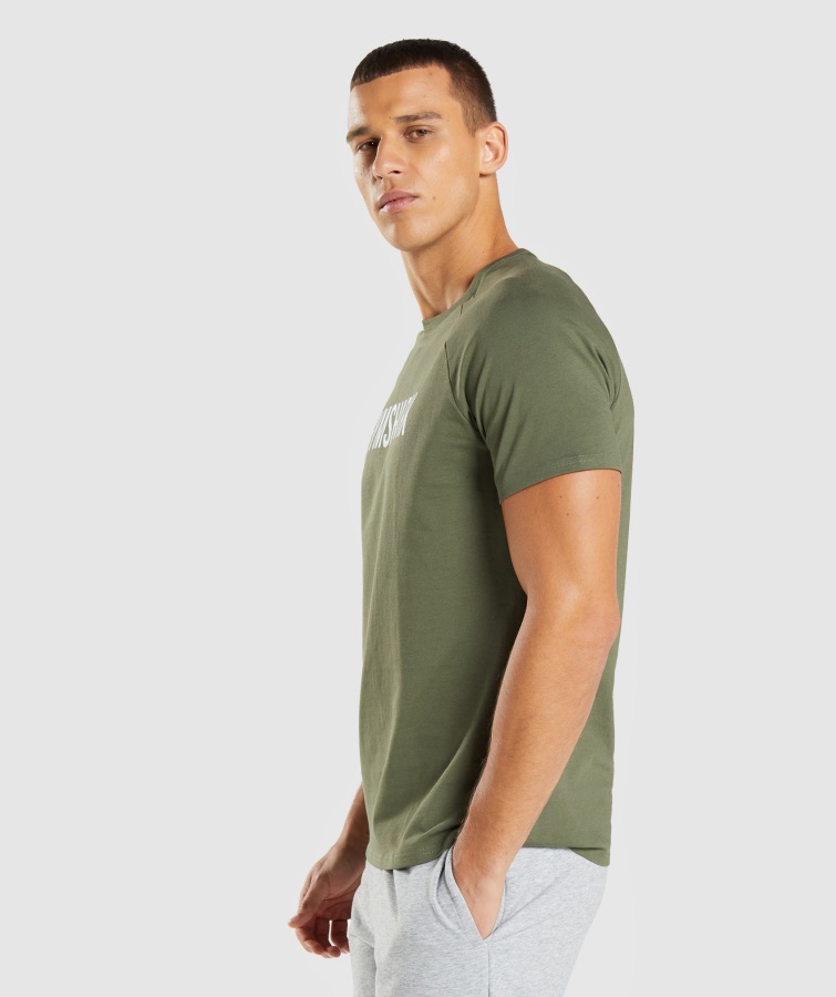 Apollo T-shirt Kerne Oliven Gymshark