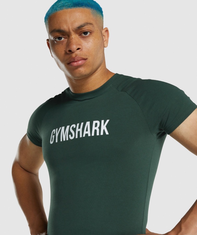 Apollo T-shirt Gymshark Mørkegrøn
