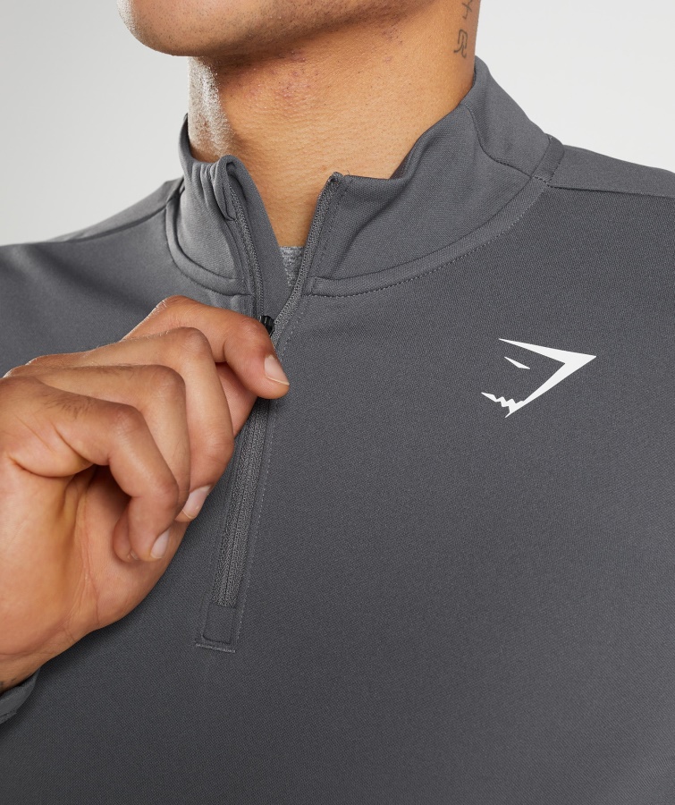 Ankomst 1-4 Zip Pullover Silhouette Grå Gymshark