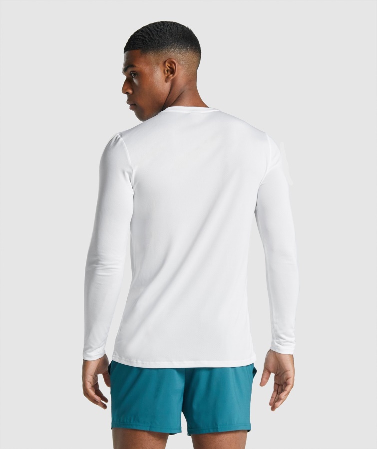 Ankomst Langærmet Grafisk T-shirt Hvid Gymshark