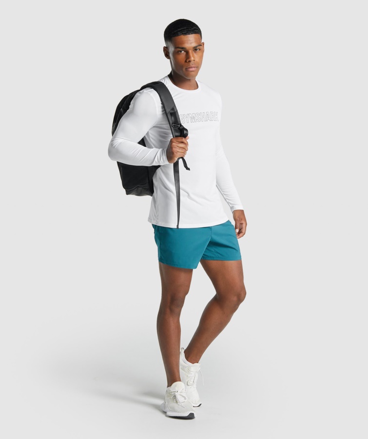 Ankomst Langærmet Grafisk T-shirt Hvid Gymshark