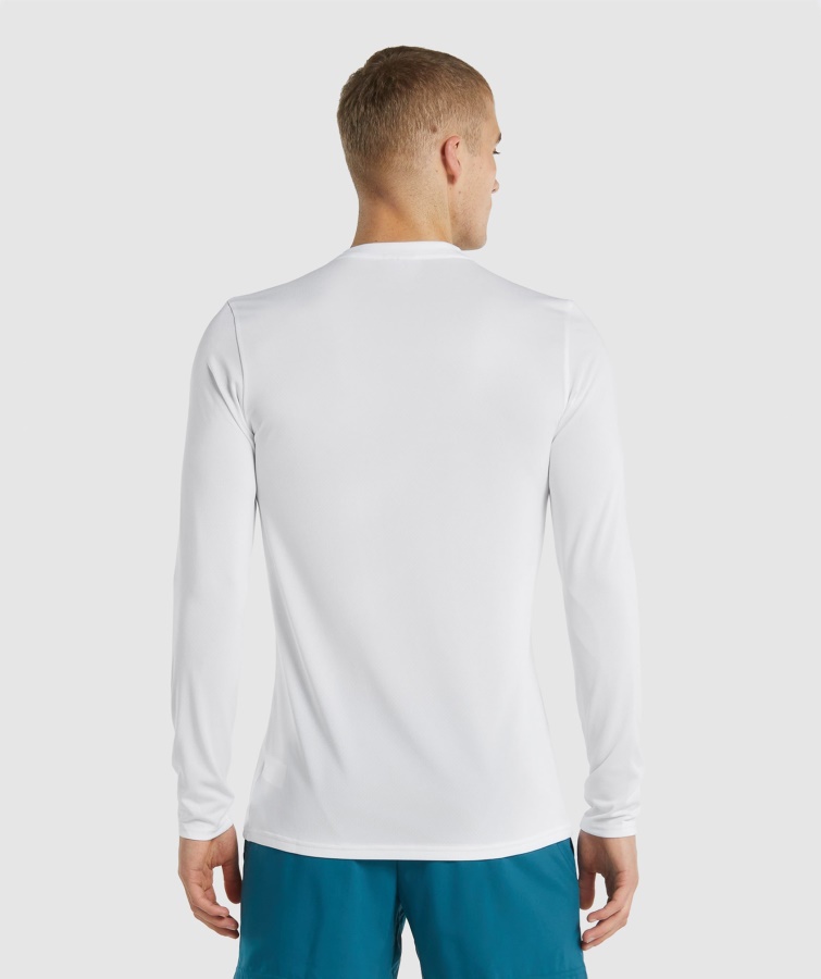 Ankomst Langærmet T-shirt Hvid Gymshark
