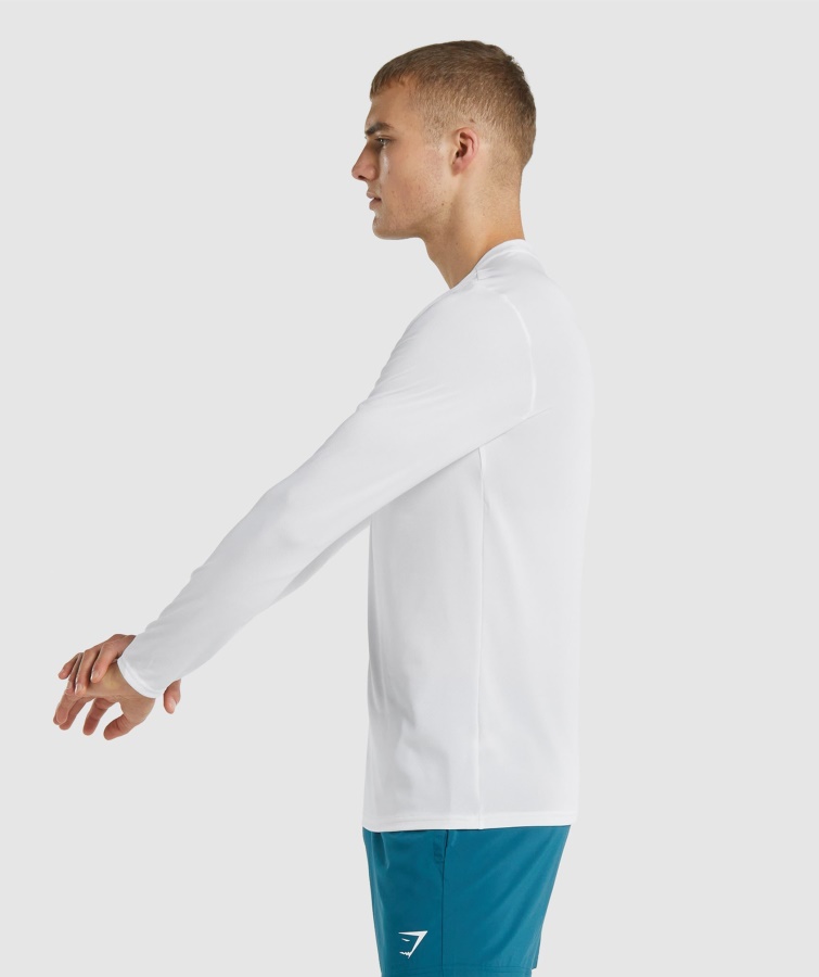 Ankomst Langærmet T-shirt Hvid Gymshark