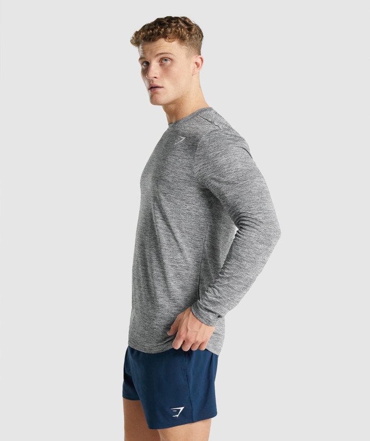 Ankomst Mergel Langærmet T-shirt Charcoal Merg Gymshark