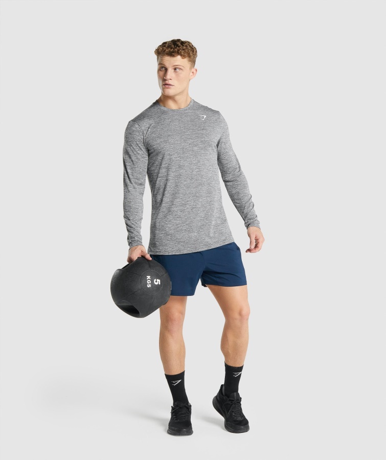 Ankomst Mergel Langærmet T-shirt Charcoal Merg Gymshark