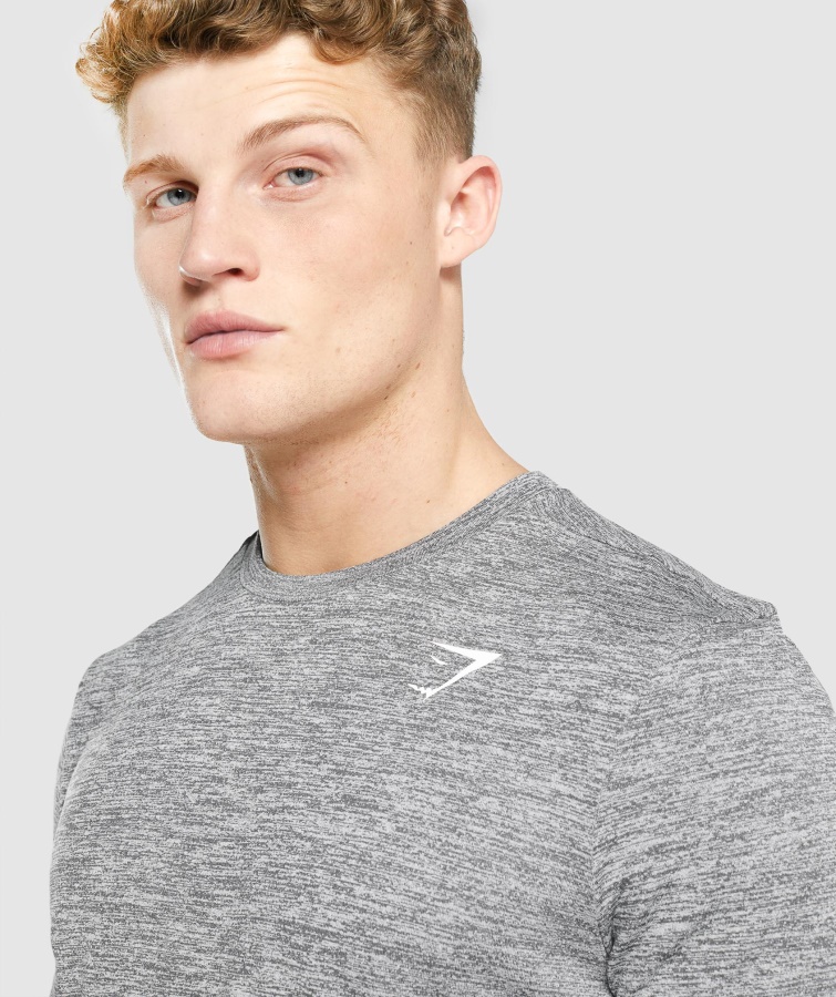 Ankomst Mergel Langærmet T-shirt Charcoal Merg Gymshark