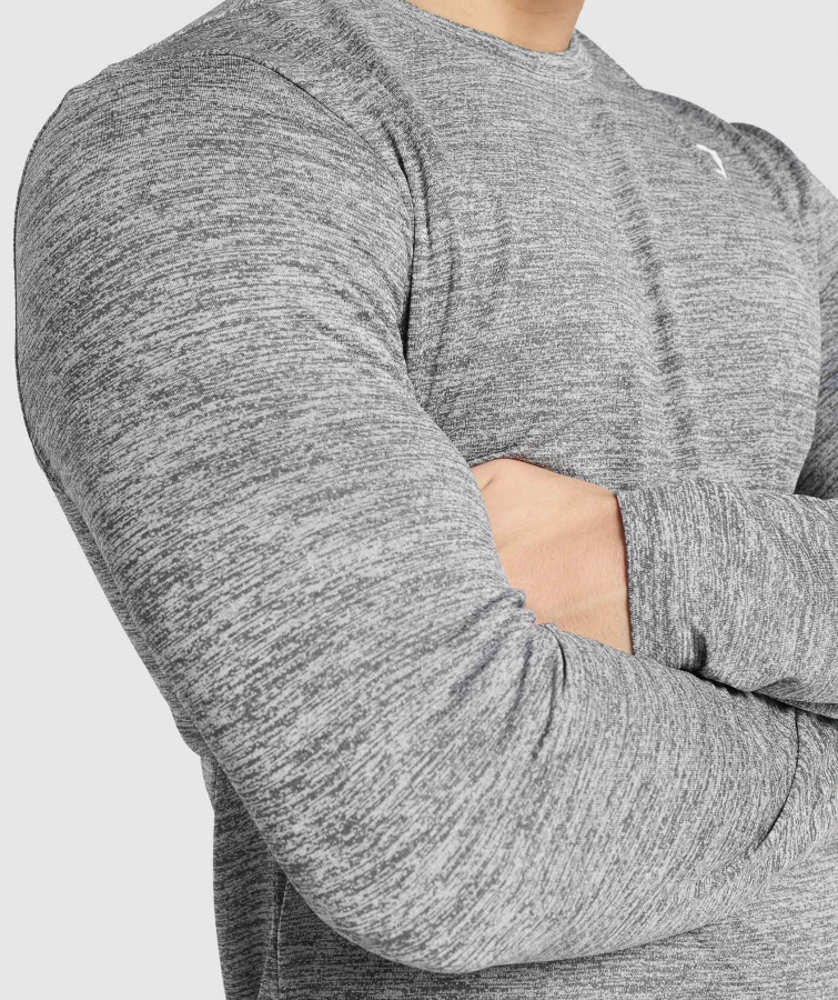 Ankomst Mergel Langærmet T-shirt Charcoal Merg Gymshark