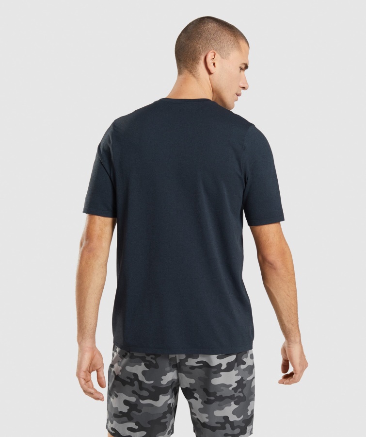 Ankomst Sømløs T-shirt Marineblå Gymshark