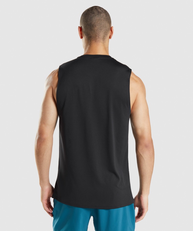 Ankomst ærmeløs T-shirt Sort Gymshark