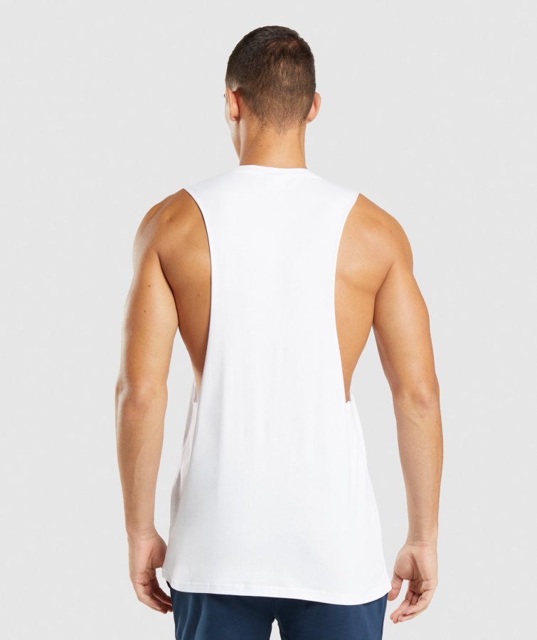 Central Drop Arm Tank Hvid Gymshark