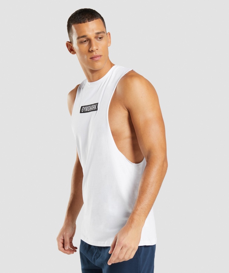 Central Drop Arm Tank Hvid Gymshark