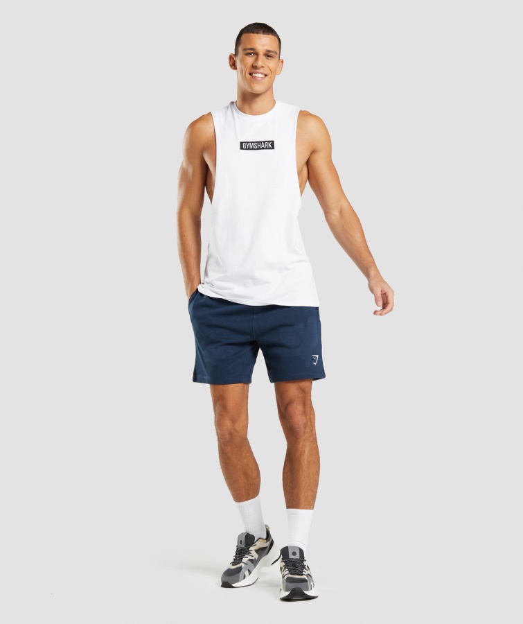 Central Drop Arm Tank Hvid Gymshark
