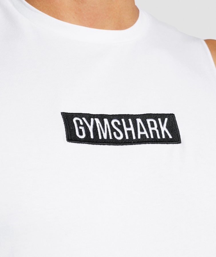 Central Drop Arm Tank Hvid Gymshark