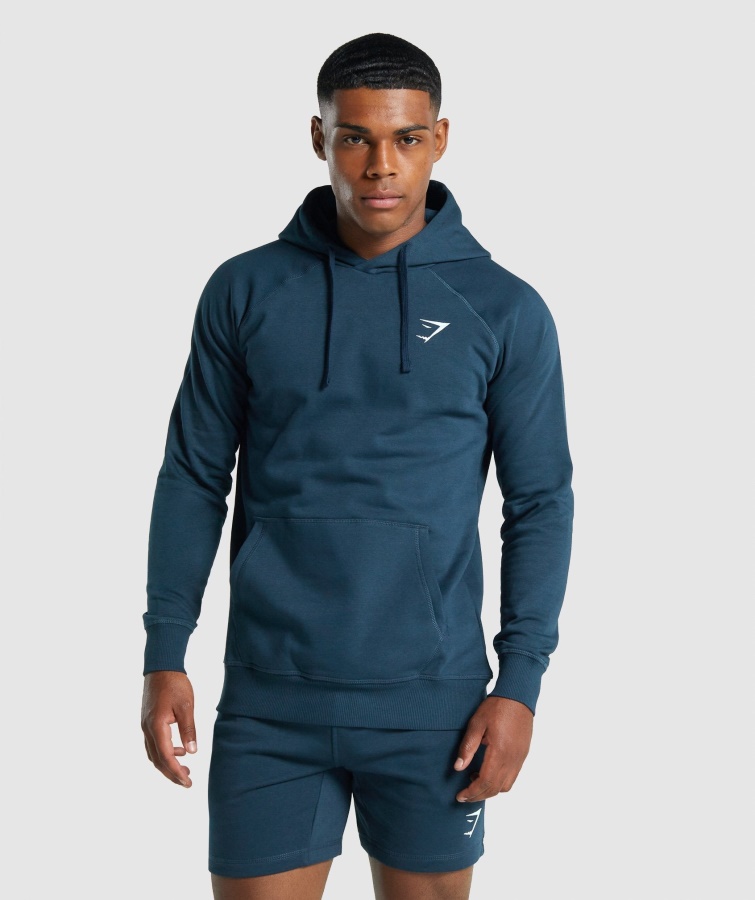 Crest Hættetrøje Marineblå Gymshark