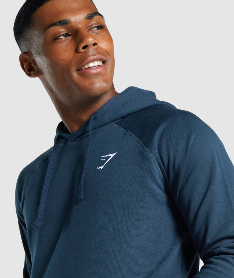 Crest Hættetrøje Marineblå Gymshark