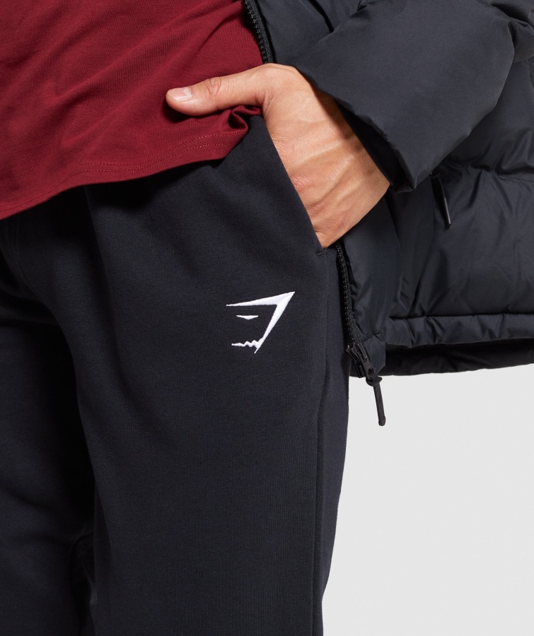 Crest Joggers Black Gymshark