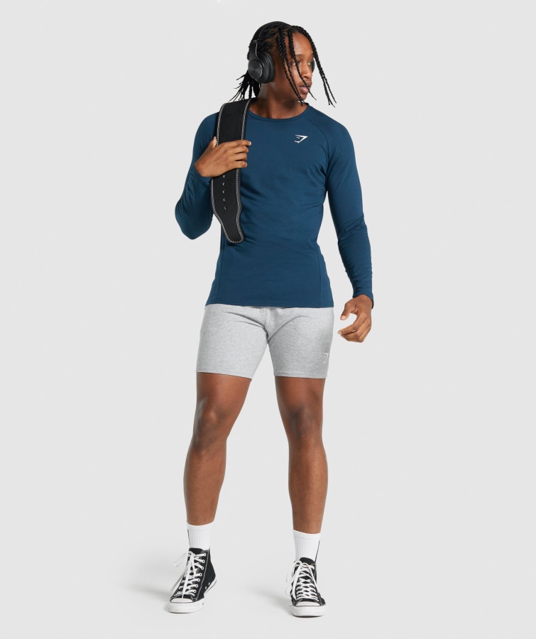 Kritisk 2.0 Langærmet T-shirt Marineblå Gymshark