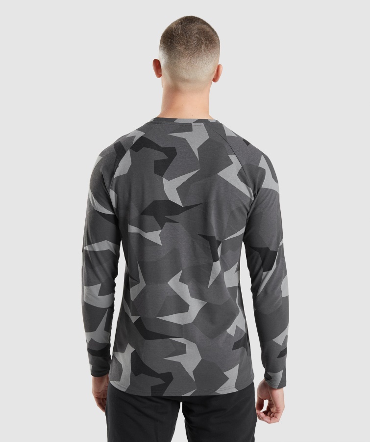 Kritisk Langærmet T-shirt Med Sort Print Gymshark