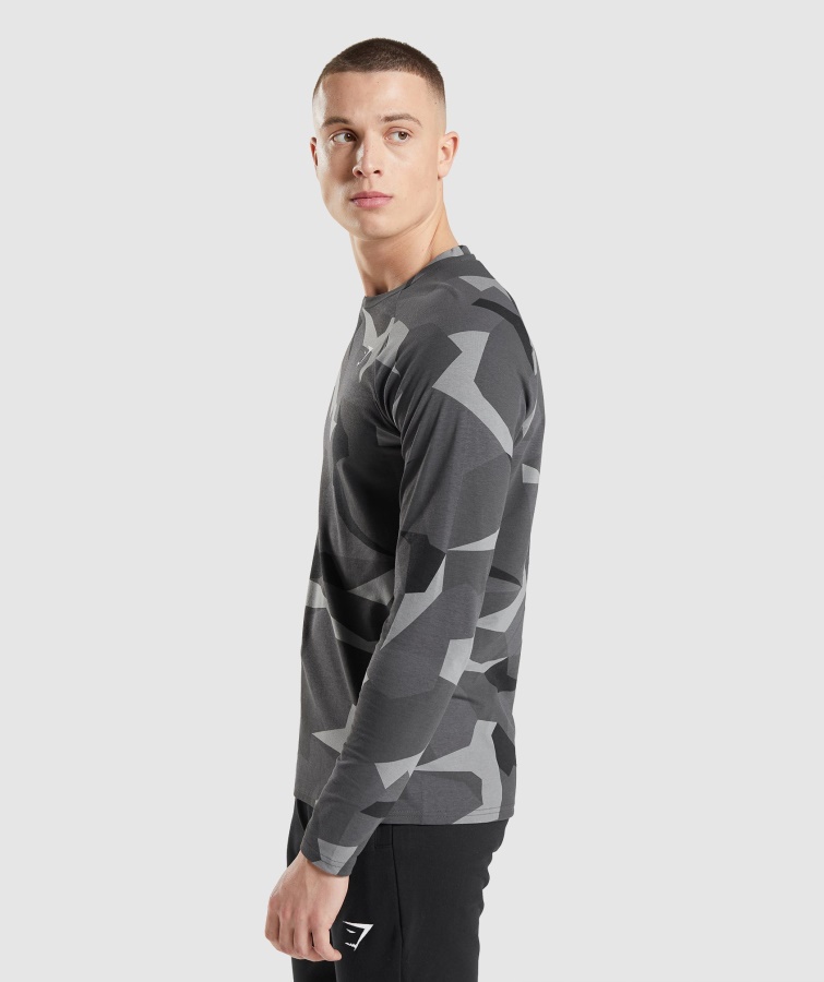 Kritisk Langærmet T-shirt Med Sort Print Gymshark