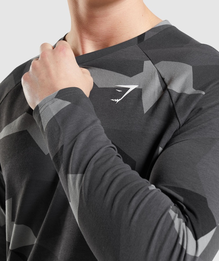 Kritisk Langærmet T-shirt Med Sort Print Gymshark