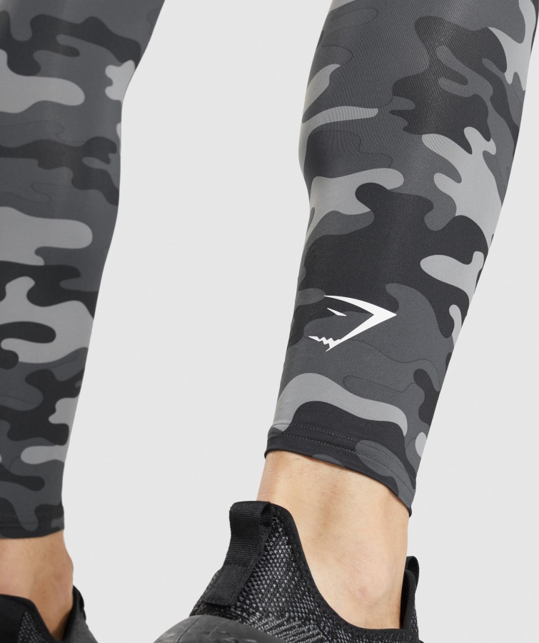 Element Baselayer Leggings Grå Print Gymshark